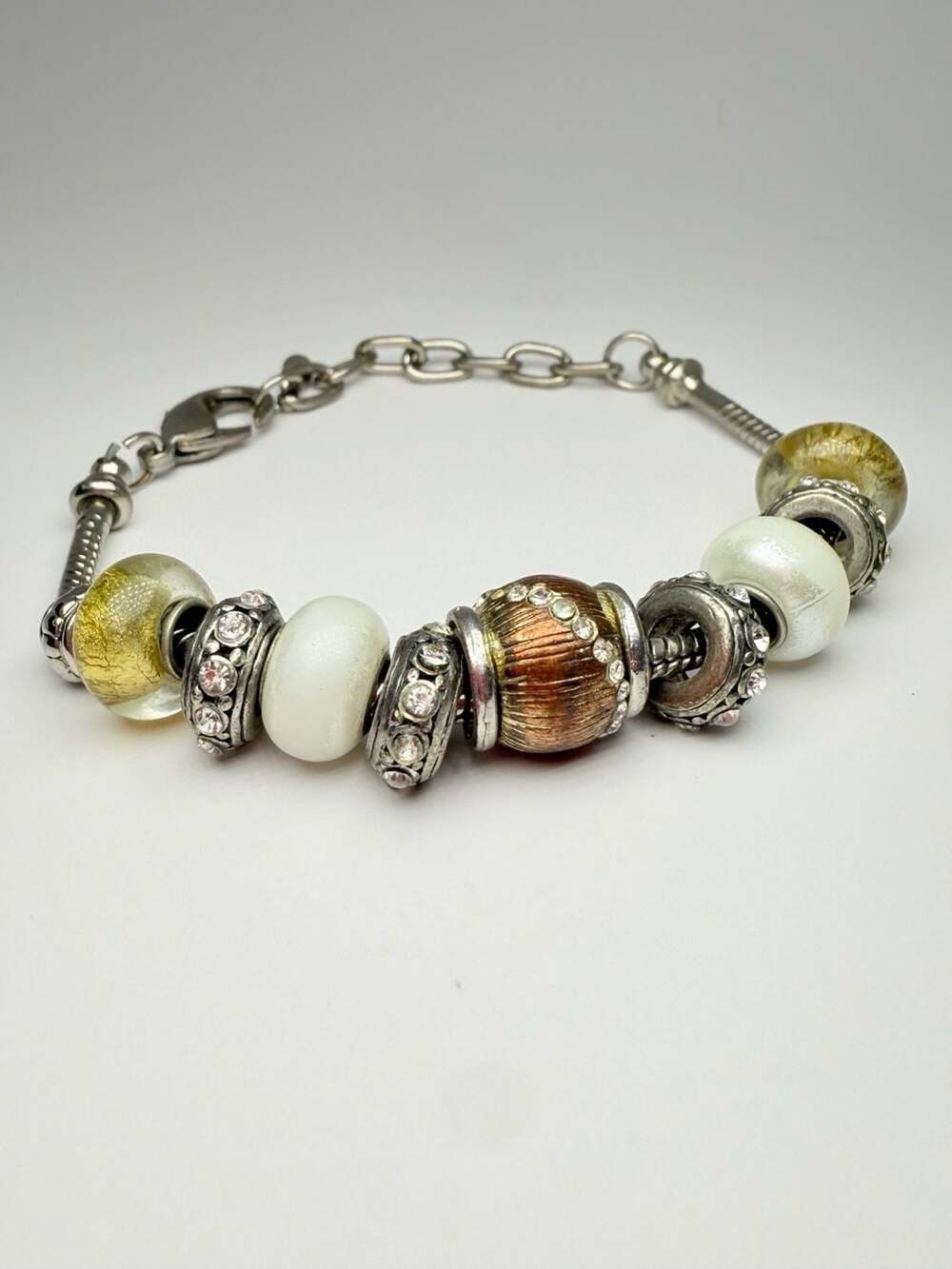 Paparazzi Exploring The Elements Multi Charm Bracelet Size 7.5 Silver Tone